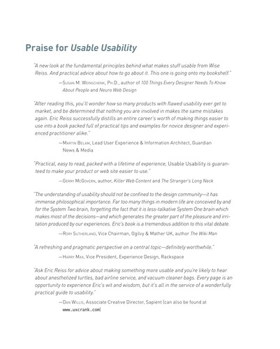 Cover for Usable usability