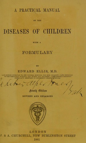 Cover for A practical manual of the diseases of children with a formulary