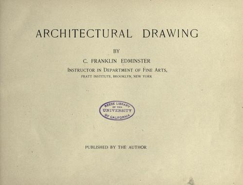 Cover for Architectural drawing