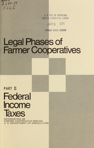 Cover for Legal phases of farmer cooperatives