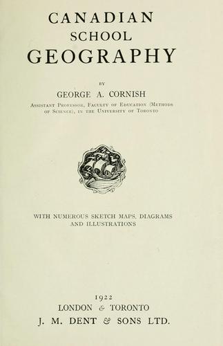 Cover for Canadian school geography