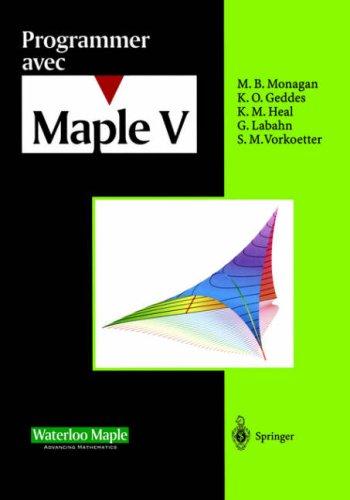 Cover for Programmer avec Maple V