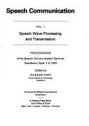 Cover for Speech Communication (Its Speech communication ; v. 1)