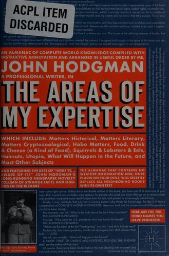 Cover for The Areas of My Expertise