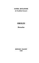 Cover for Oboles