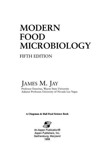 Cover for Modern Food Microbiology