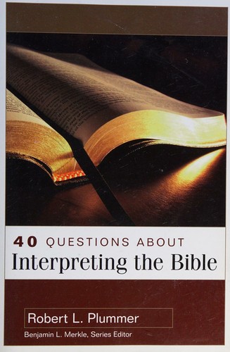 Cover for 40 questions about interpreting the Bible