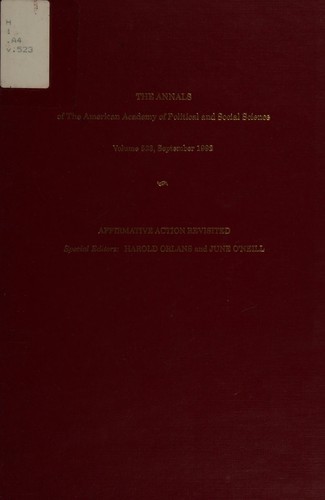 Cover for Affirmative action revisited