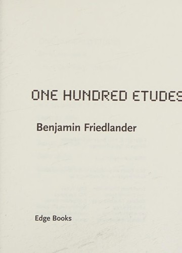 Cover for One hundred etudes