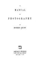 Cover for manual of photography.