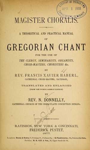 Cover for Magister choralis