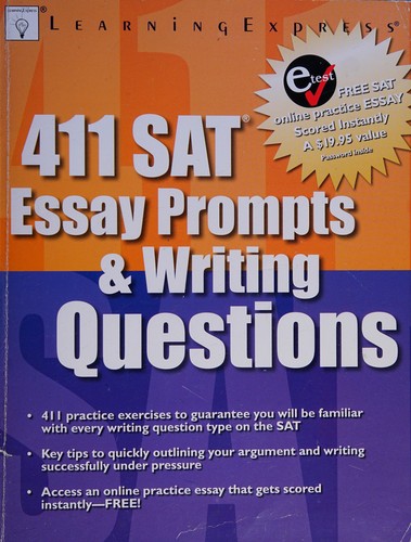 Cover for 411 essay prompts and writing questions.