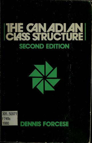 Cover for The Canadian class structure