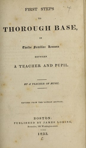 Cover for First steps to thorough base