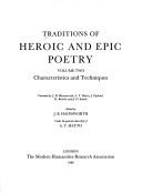 Cover for Traditions of Heroic and Epic Poetry (Iahs Publication) (Iahs Publication)