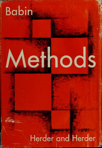 Cover for Methods: approaches for the catechesis of adolescents