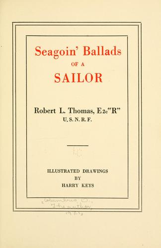Cover for Seagoing' ballads of a sailor