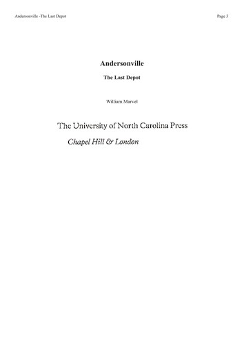 Cover for Andersonville