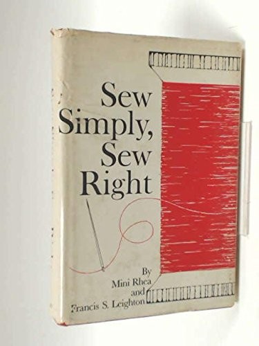 Cover for Sew Simply, Sew Right