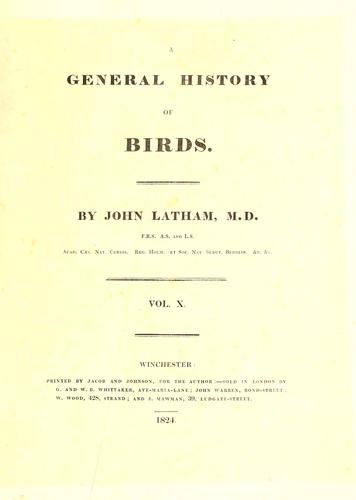 Cover for A general history of birds