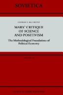 Cover for Marx' Critique of Science and Positivism