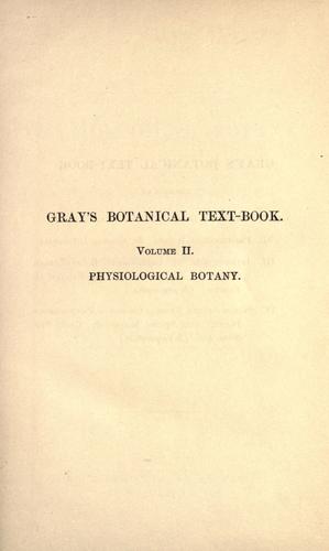 Cover for Physiological botany