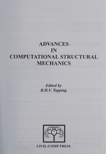 Cover for Advances in Computational Structural Mechanics