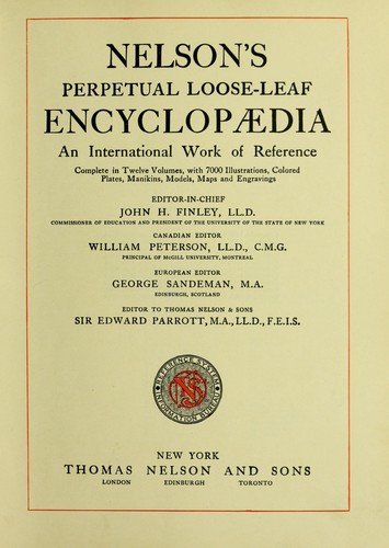 Cover for Nelson's perpetual loose-leaf encyclopaedia