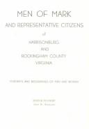 Cover for Men of Mark and Representative Citizens of Harrisonburg and Rockingham County, Virginia