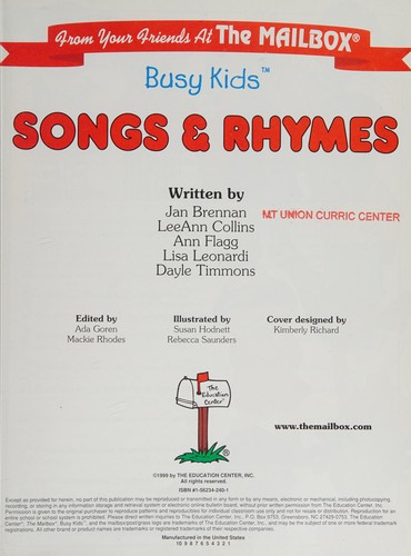 Cover for The Mailbox - Busy Kids Songs & Rhymes
