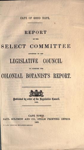 Cover for Report.