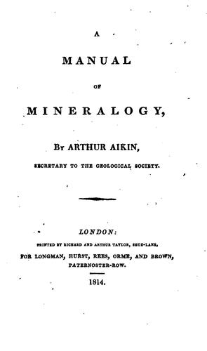 Cover for A Manual of Mineralogy