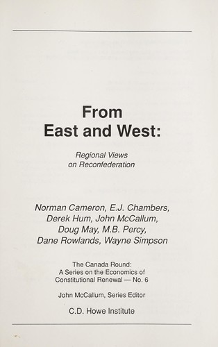 Cover for From east and west