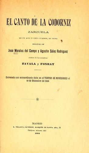 Cover for El canto de la codorniz