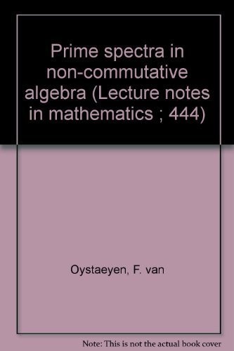 Cover for Prime spectra in non-commutative algebra