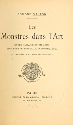 Cover for Les monstres dans l'art