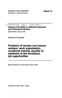 Cover for Problems of women non-manual workers