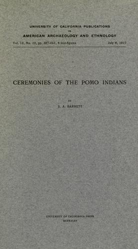 Cover for Ceremonies of the Pomo Indians