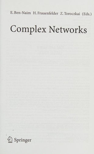 Cover for Complex Networks