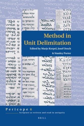 Cover for Method in Unit Delimitation (Pericope)