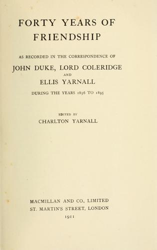 Cover for Forty years of friendship