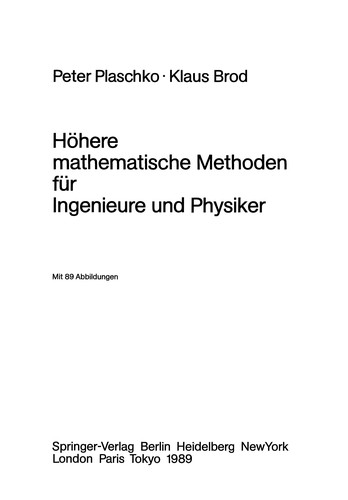 Cover for Höhere mathematische Methoden für Ingenieure und Physiker