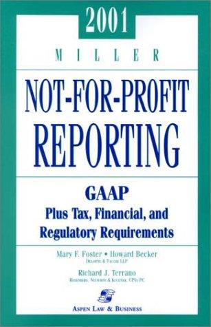Cover for 2001 Miller Not-for-Profit Reporting