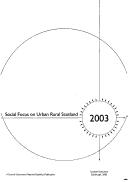 Cover for Social focus on urban rural Scotland 2003.