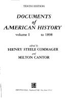 Cover for Documents of American History Since 1898 (Documents of American History)