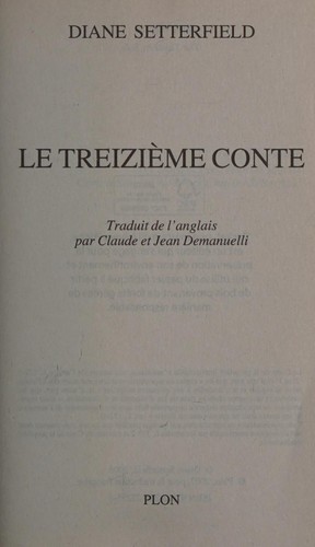 Cover for Le treizième conte