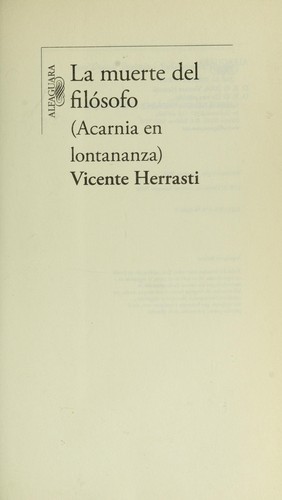 Cover for La muerte del filo sofo