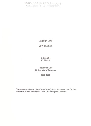 Cover for Labour law