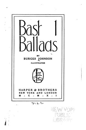 Cover for Bashful ballads
