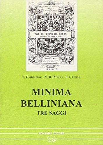Cover for Minima belliniana